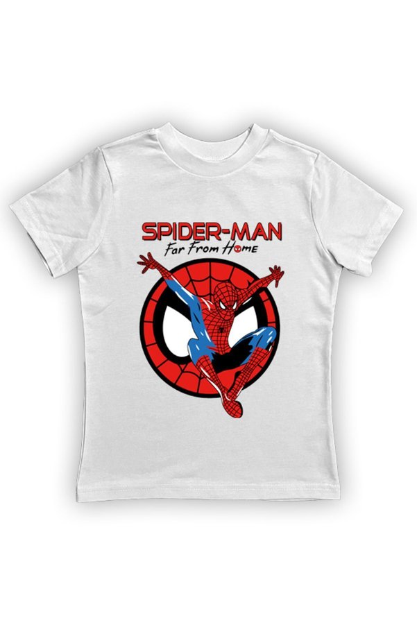 ROOSTER GOLD printed spider-man cotton combed cloth summer children's T-shirt