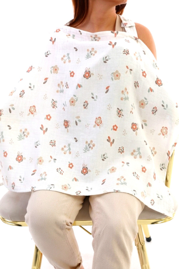 Yada Baby %100 Organik Pamuktan Müslin Emzirme Önlüğü (KUMAŞLARIMIZ SERTİFİKALIDIR)