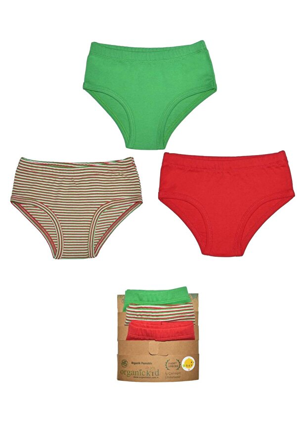 OrganicKid Cookie Cotton Kız Çocuk İç Çamaşır Set 3'lü