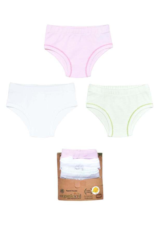 OrganicKid Cotton Kız Çocuk İç Çamaşır Set 3'lü