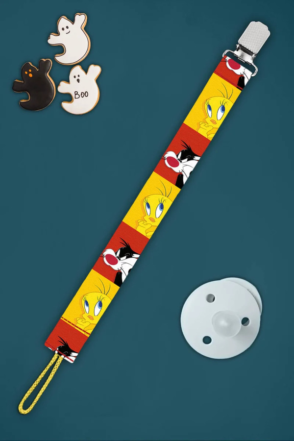 Apptakı Desenli Bebek Emzik Askısı Emzik Zinciri Emzik Tutacağı Emzirme Aksesuarı Lyn - EMZ0036