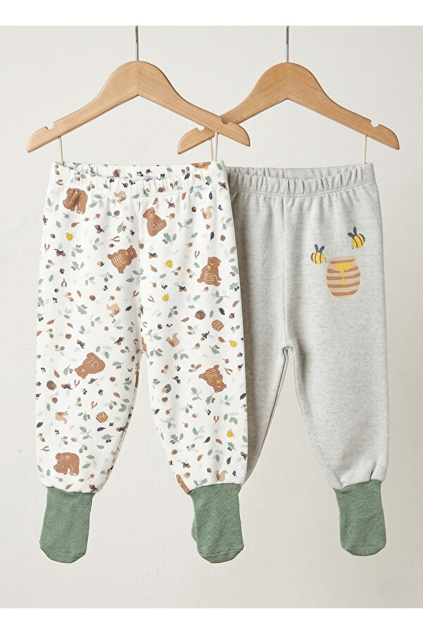 Mother Love %100 ORGANİK PAMUK 2'li Çoraplı Tek Alt 3-36 Ay