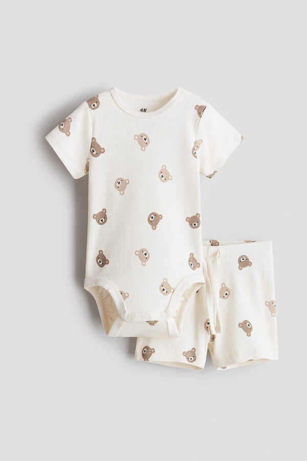 H&M 2 Parçalı Ribanalı ve Pamuklu Set