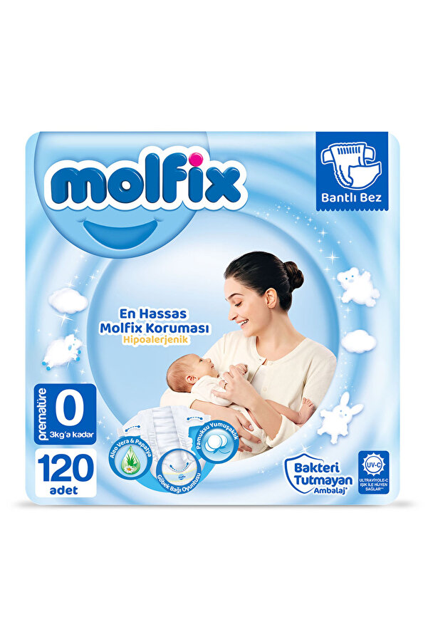 Molfix Prematüre 0 Beden Çocuk Bezi 120 Adet
