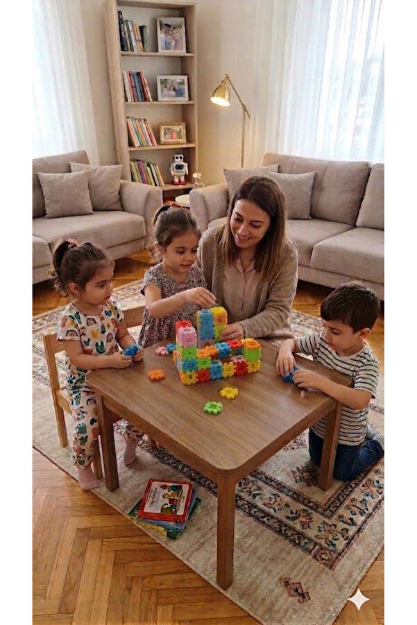 toysmilla Harf-Sayı Blok Oyuncagı Montessori Okul Öncesi +3 Yaş Yapım Seti Bul Tak Blok Eğitici