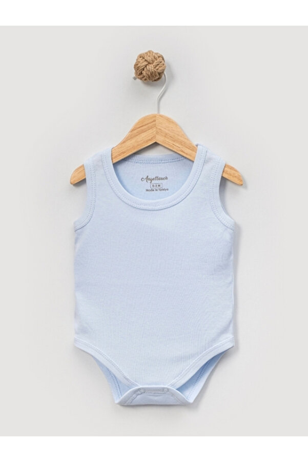 Angeltouch Pamuklu Kız Erkek Bebek Çocuk Body Askılı Penye