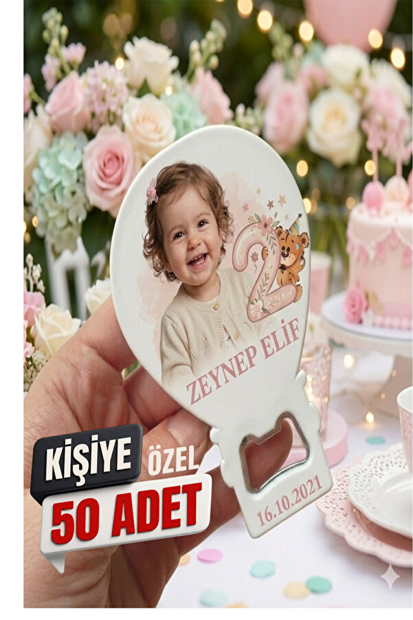 levon tekstil Doğum günü İçin Kişiye Özel fotoğraflı Açacak Magnet (20adet) Hediyelik Doğum günü hatırası Magnet