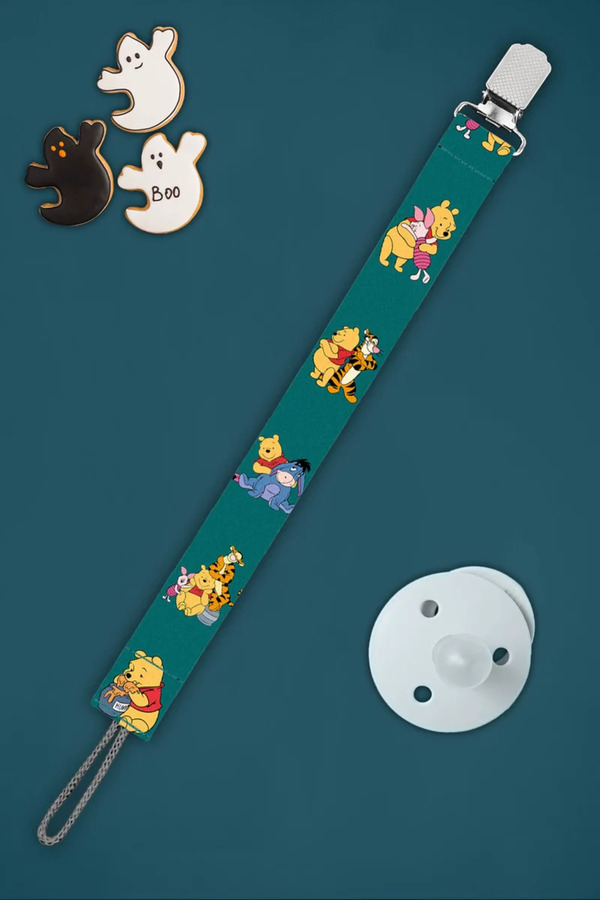 Apptakı Ayı Desenli Bebek Emzik Askısı Emzik Zinciri Emzik Tutacağı Emzirme Aksesuarı - EMZ0007