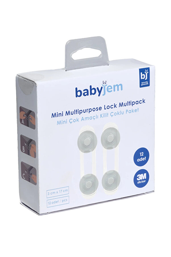 Babyjem Çok Fonksiyonlu Çocuk Güvenlik Kilit Seti 12 Adet Beyaz