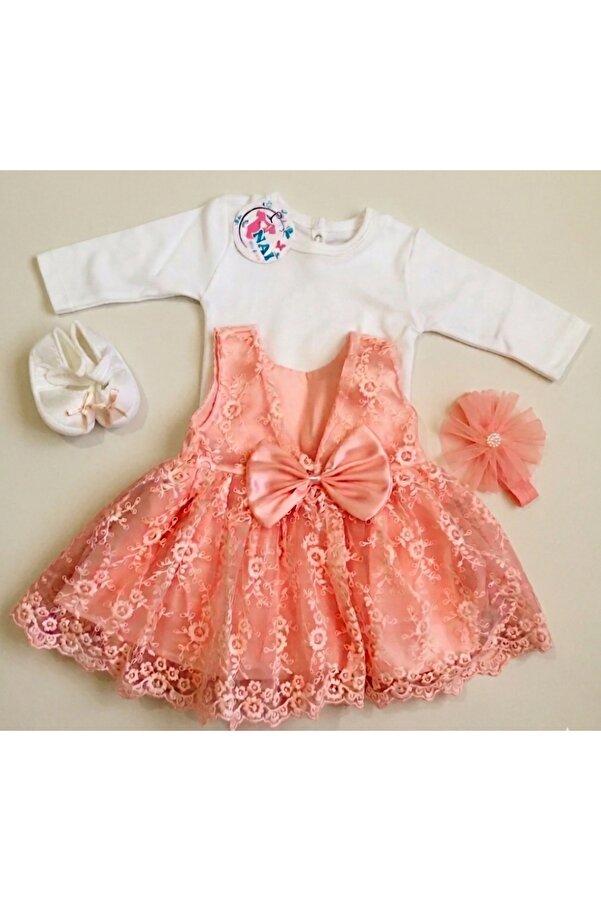 Petite Ponpon Baby 4'lü Kız Bebek Mevlüt Elbisesi