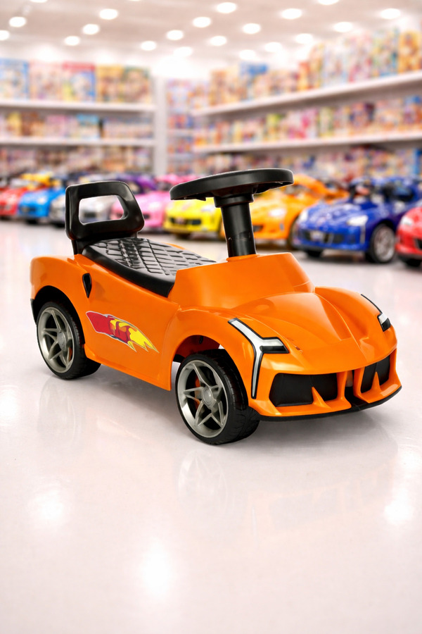 BebeMango Fasty Car Müzikli Bingit Araba – Işıklı, Sesli, Ergonomik Tasarım Çocuk Sürüş Arabası