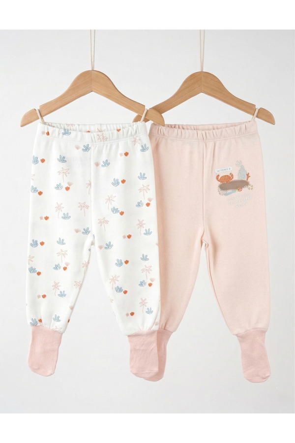 Mother Love %100 ORGANİK PAMUK 2'li Çoraplı Tek Alt 3-36 Ay