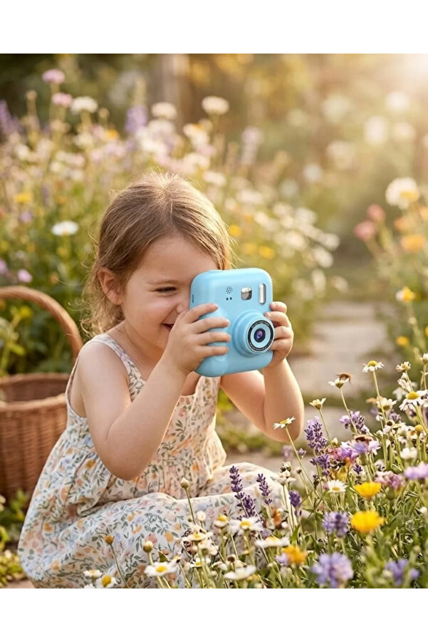 Epilons Anında Baskı Yapan Çocuk Kamerası Video Çekim Ve Boyama Kalemli Set