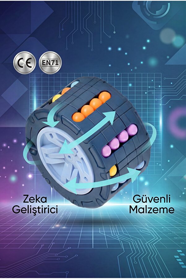 BBSKY Sihirli Fasulye Zeka Oyuncağı Dönen Labirent Puzzle Stres Çarkı Eğitici Parmak Oyuncağı
