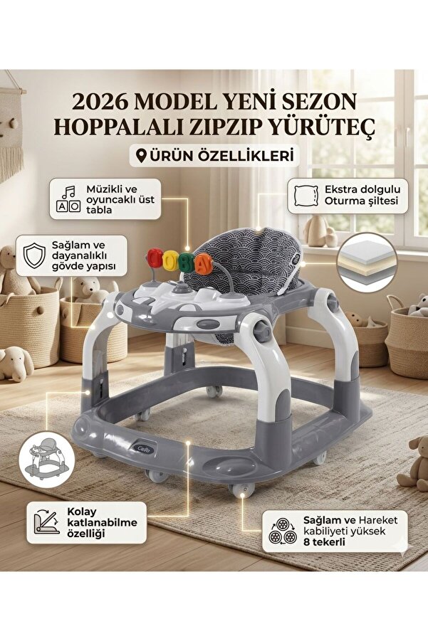 ÖYKÜ BEBEK DUNYASI 2026 Model Yeni Sezon Yeni Model Hoppalalı Zıpzıp Yürüteç İlk Adım