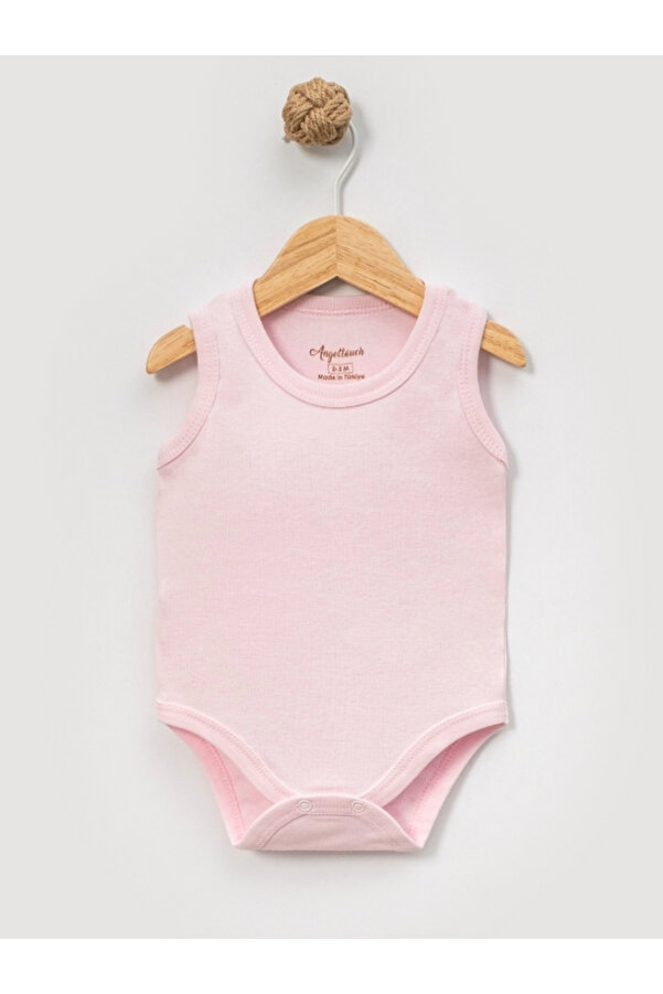 Angeltouch Pamuklu Kız Erkek Bebek Çocuk Body Askılı Penye