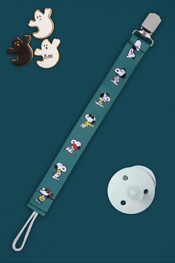 Apptakı Köpek Desenli Bebek Emzik Askısı Emzik Zinciri Emzik Tutacağı Emzirme Aksesuarı - EMZ0002