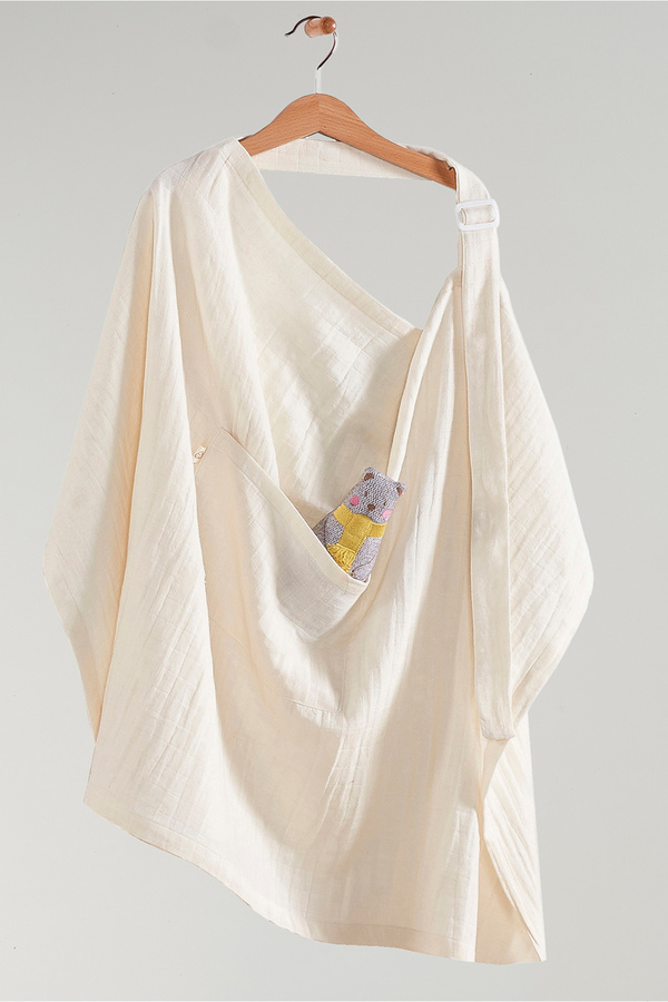 tinylamb Natur Müslin Emzirme Önlüğü - %100 Pamuk Emzirme Önlüğü