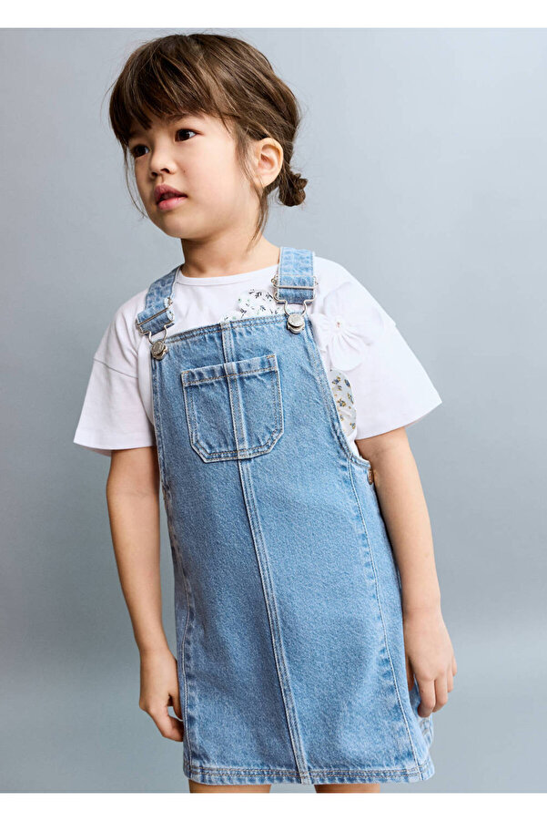 MANGO Baby Kısa kot jile elbise