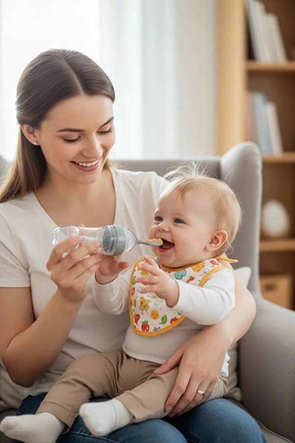 Babyjem Sıkmalı Kaşık Gri