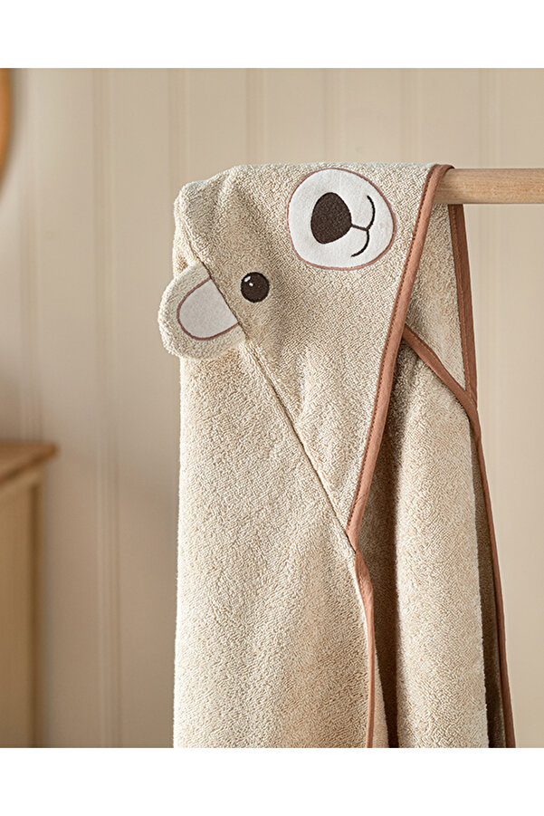 English Home Bear Pamuk Bebe Havlu Kahve