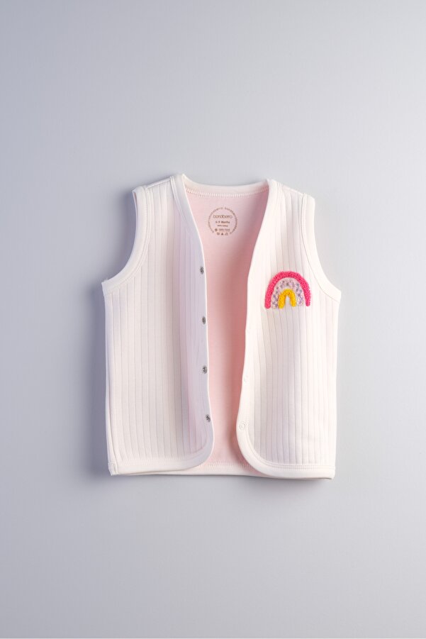 Bondberro Süzene Nakışlı Bebek ve Çocuk Yelek %100 Pamuklu ( Gökkuşağı )