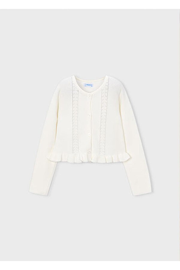 Mayoral Yazlık Kız Çocuk Triko Hırka - Ekru