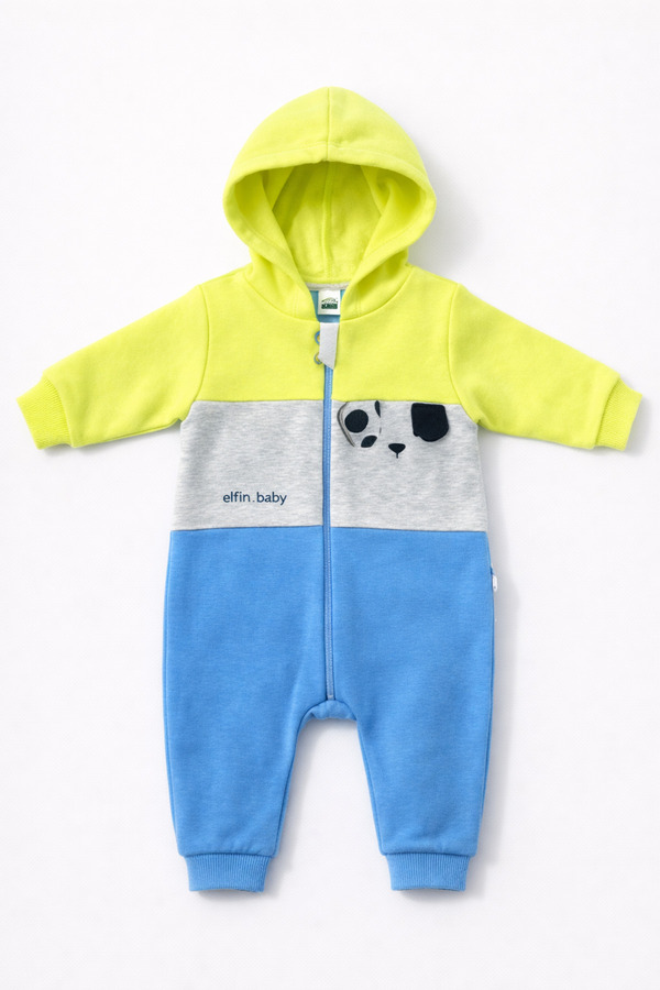 TEDİ TediKids Desenli Bebek Tulumu – Yumuşak Rahat Kışlık Uzun Kollu Tulum