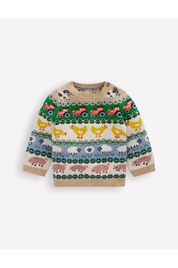 Next Baby Boden Farm Patterned Sweater