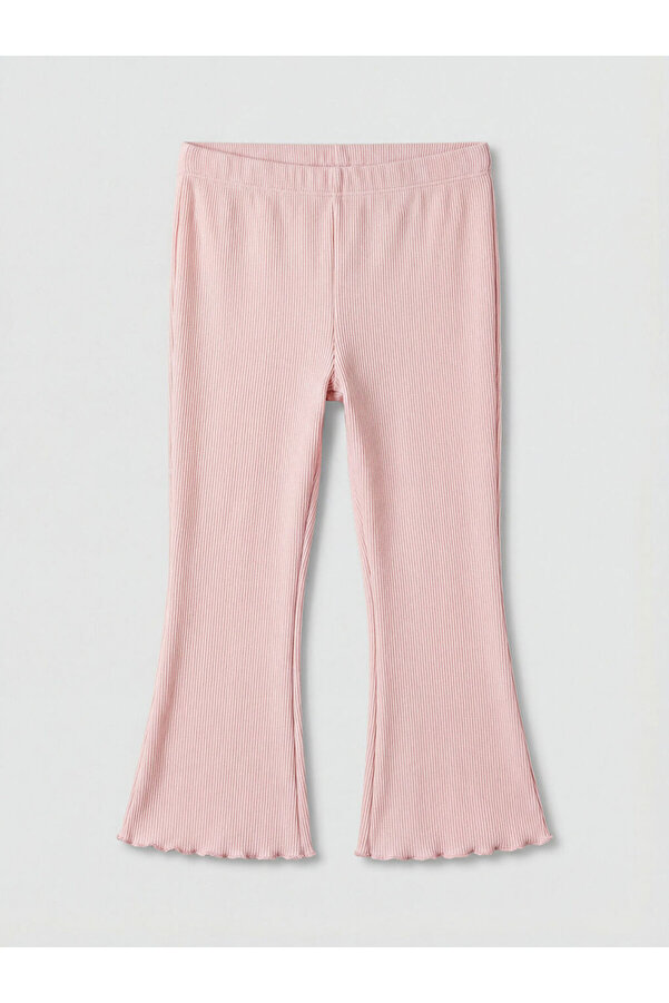 LC Waikiki LCW babyPembe Ispanyol Paça Fitilli Kız Bebek Triko Tayt