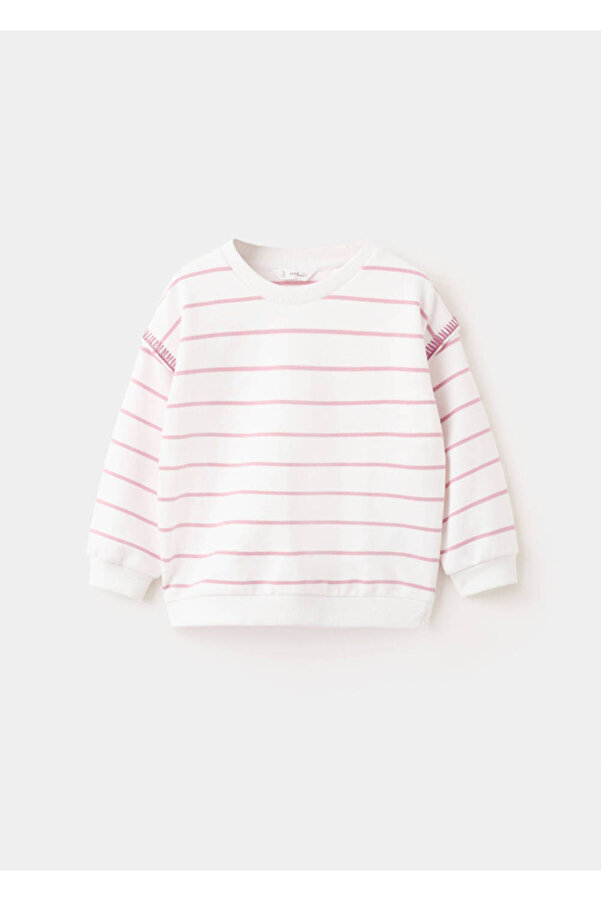 MANGO Baby Çizgili koton sweatshirt