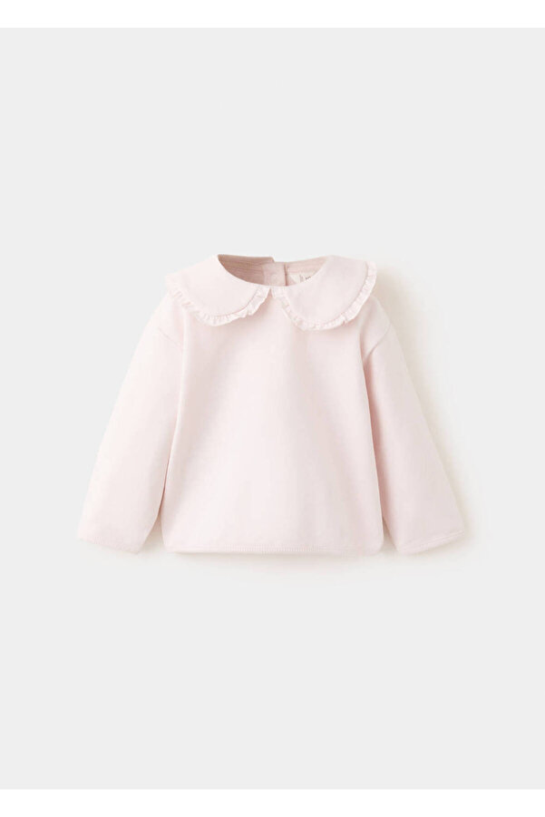 MANGO Baby Bebe yaka pamuklu sweatshirt