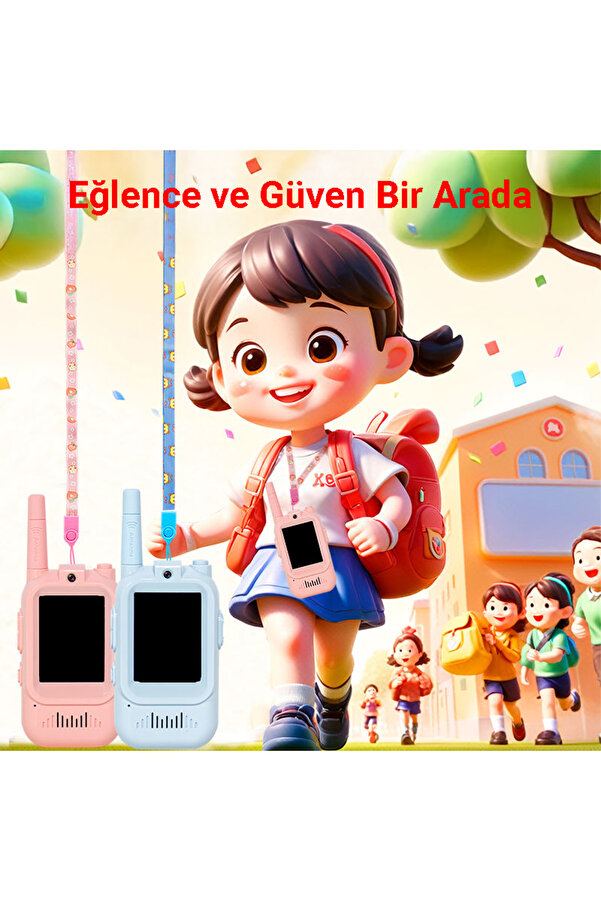 idragon LK-028 Çocuk Görüntülü Telsiz 2’li Set Video Walkie Talkie WiFi İnternetsiz Askılı
