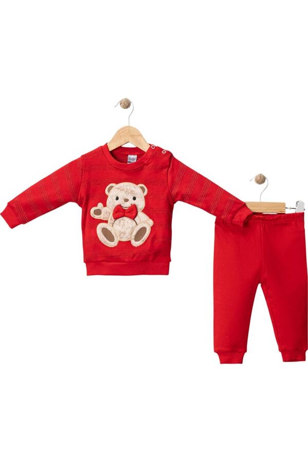 Asistiva 895214 ASKI ÇİZGİLİ EL SALLAYAN AYI TAKIM 9 Ay,12 Ay,18 Ay Erkek