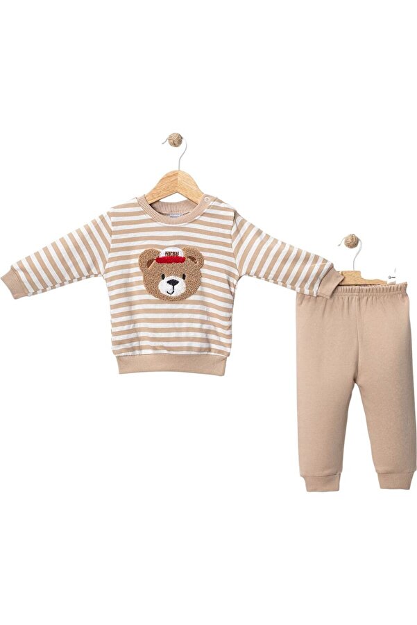 Shafag Home 447044 ASKI ÇİZGİLİ BEAR TAKIM 9 Ay,12 Ay,18 Ay Erkek