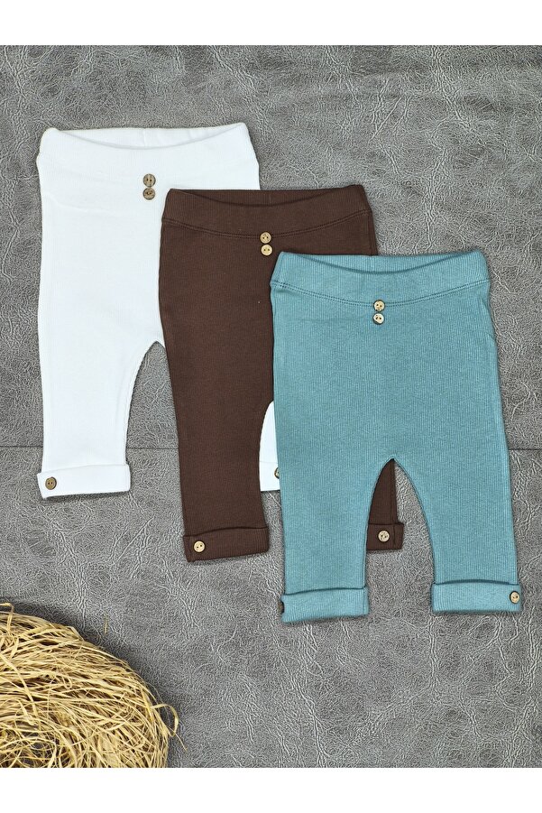 vieso 3lü Bebek Kaşkorse Tayt %100 Pamuk
