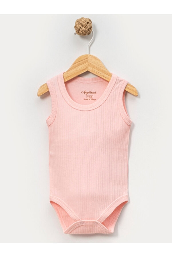 Angeltouch Pamuklu Kız Erkek Bebek Çocuk Body Askılı Raporlu Renkli