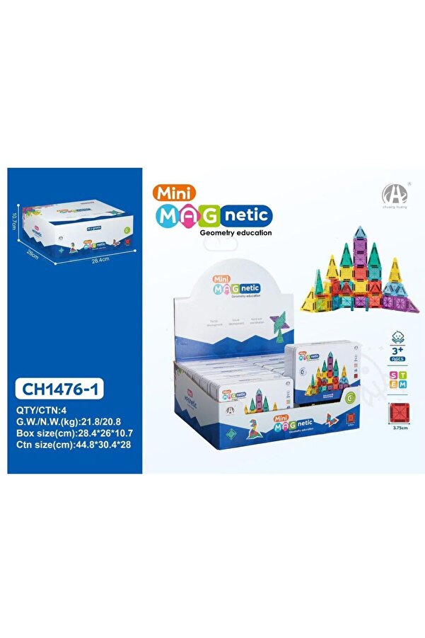 CMS MAGNETICS Orijinal Oydaş Oyuncak Mini Magnetic Blok Metal Kutu