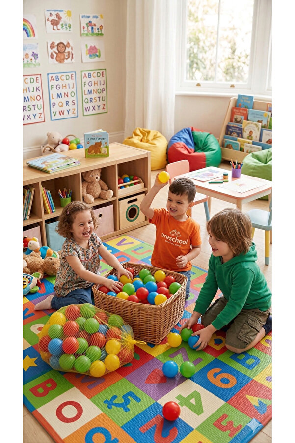 toysmilla 7 cm 50 li Havuz Topu Montesserio Eğitici Oyuncak