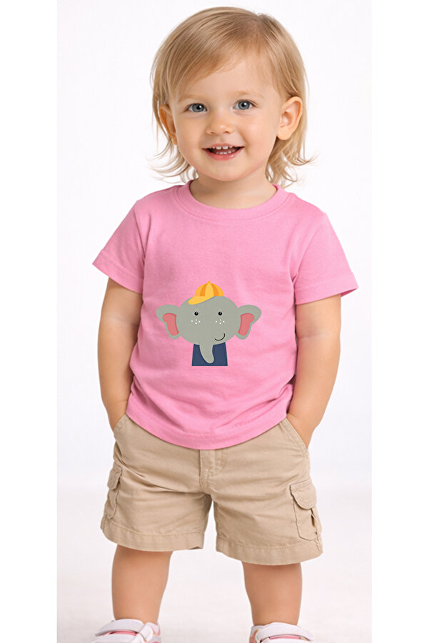 petite pati Pembe Filhat Bebek Tişört %100 Pamuk Penye Çocuk Tshirt Baskılı fotoğrafı 1