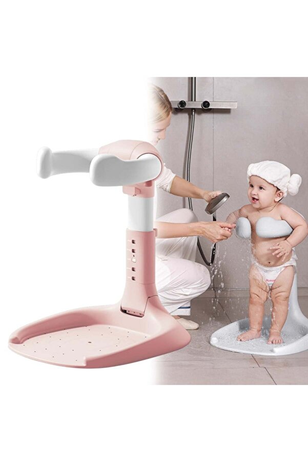 SUNUP SN-29260 Pembe Bebek Banyo Yardımcısı - Boy Ayarlı ve Ayaklı Yıkama Standı