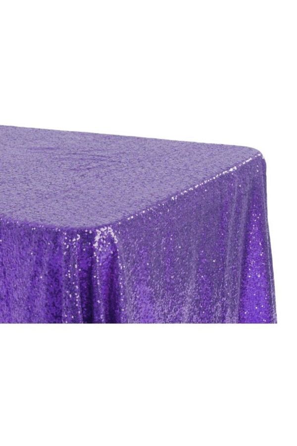 MER HOME-Purple Sequin Sequined Tablecloth 1