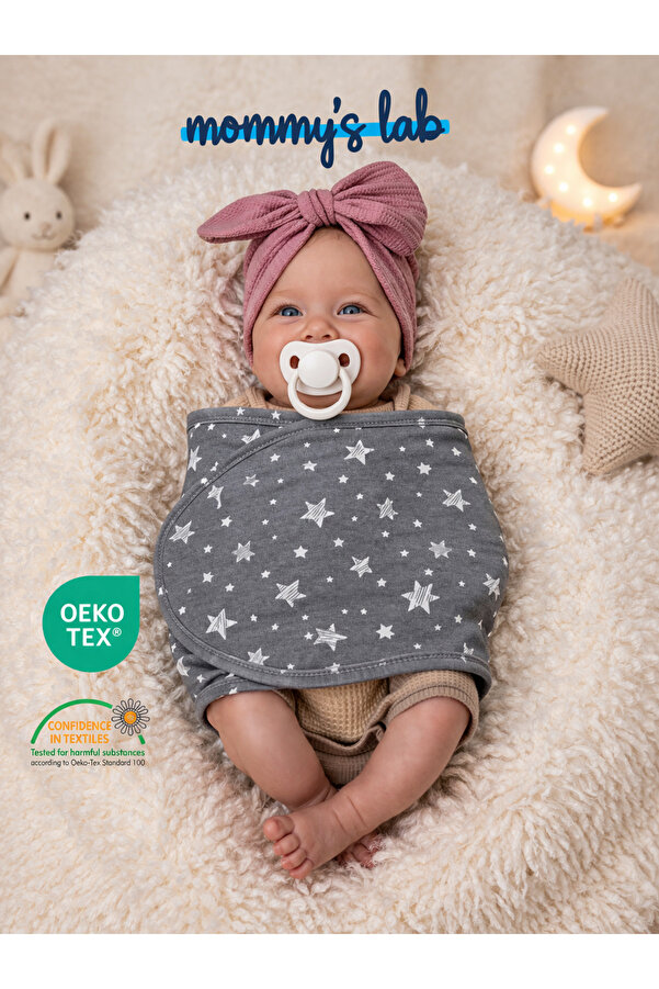 Mommyslab 0-4 Ay Yeni Sezon Desenli Renkli % 100 Pamuk Hazır Yarım Kuşak Kundak Kemer (OEKO TEX CIF BELGELİ)