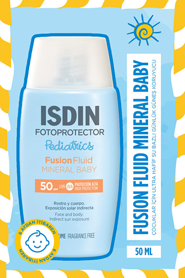 ISDIN Fotoprotector Pediatrics Fusion Fluid Mineral Baby Spf50 50 ml Çocuklar Için Günlük Güneş Kremi