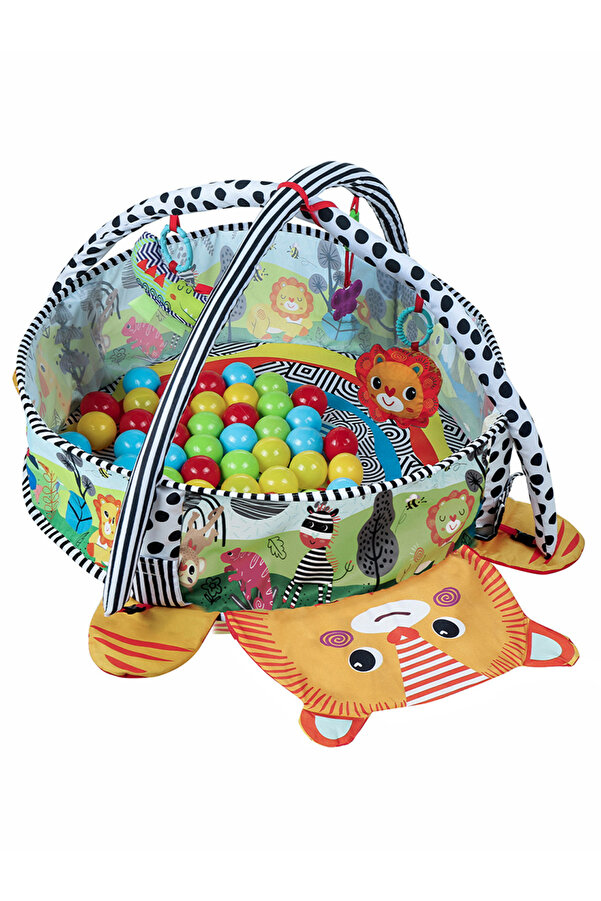 Molie Sevimli Aslan Desenli Bebek Aktivite Halısı ve Top Havuzu