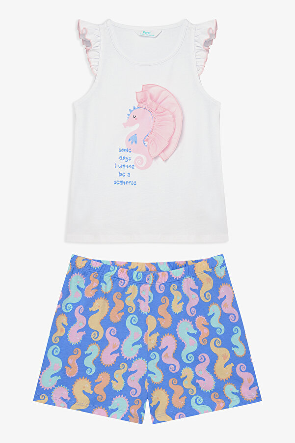 Penti Kız Çocuk Seahorse Pamuklu Pijama Takımı