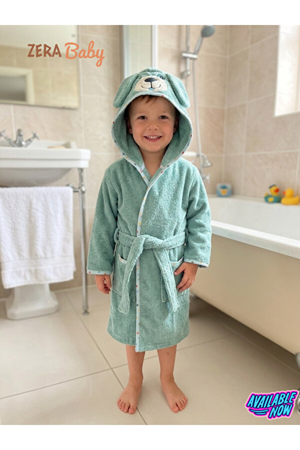 zera collection Bebek Bornoz Kundak Havlu Set - % 100 Pamuk Kız ve Erkek bebek