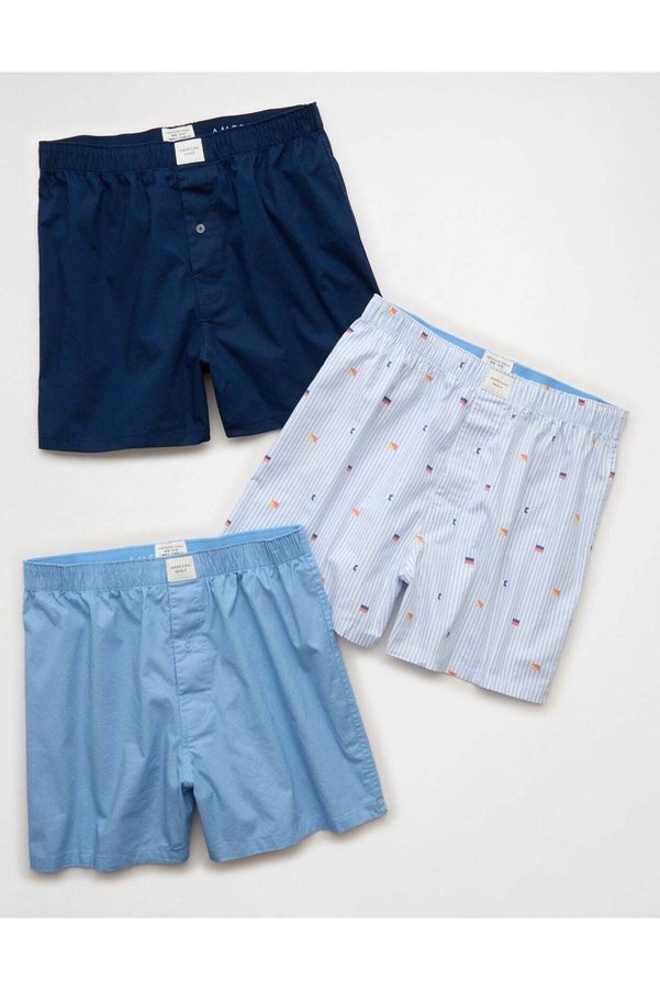 American Eagle AEO Men's Stretch Boxer Short 3-Pack