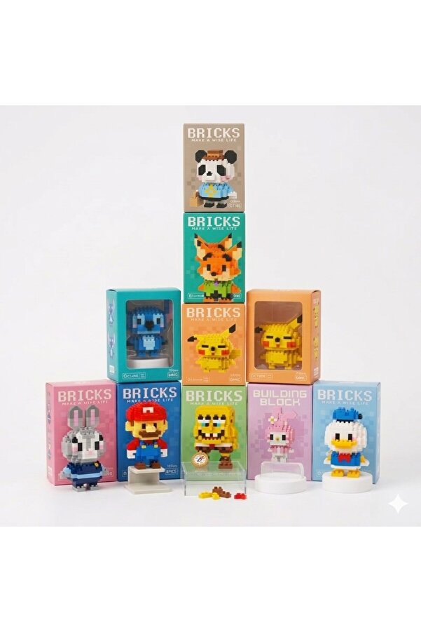 Madzy Shop Aradığın Herşey Burada Mini Blok Oyuncak Figür – Koleksiyonluk Yapım Seti (Sevimli Karakterler) – Mikro Lego Tarzı