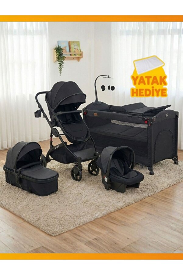 modabebekler Katlanır Park Beşik Anne Yanı Asansörlü Sallanır Sabitlenir Çantalı Dönenceli Bebek Beşiği